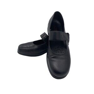 Stone Fly Air Dance 2 Leather Black Mary Jane Wedge 1" Heel Comfort